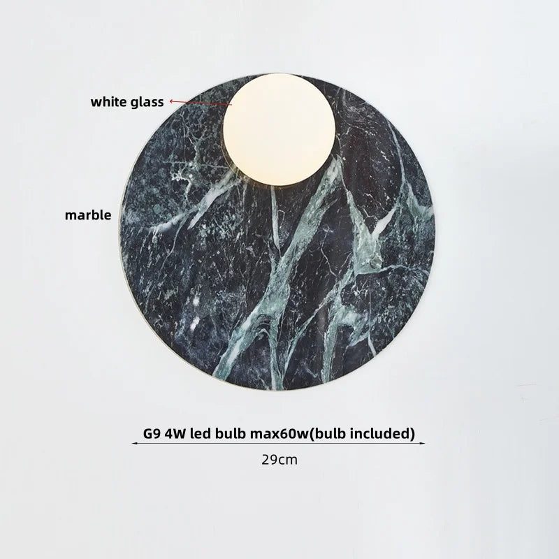 DecorBites™ Glass Globe LED Wall Lamp: Modern Nordic Stone Bathroom Mirror Light