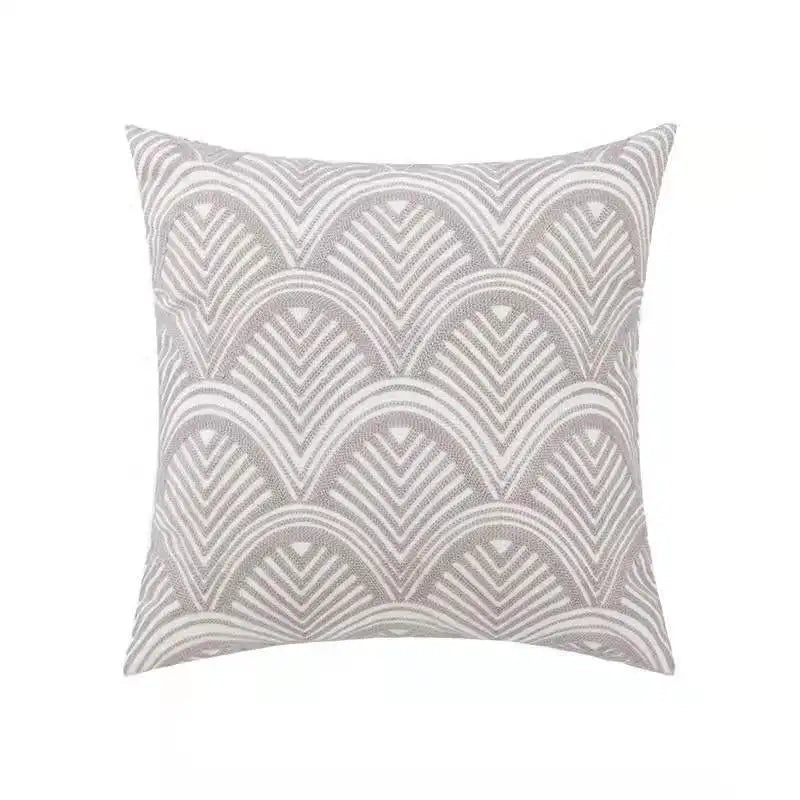 DecorBites™ Daisy Home Floral Geometric Embroidery Pillow Cover 45x45cm/30x50cm Yellow Blue