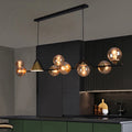 Nordic Glass Globe Pendant Chandelier in Smoky Grey
