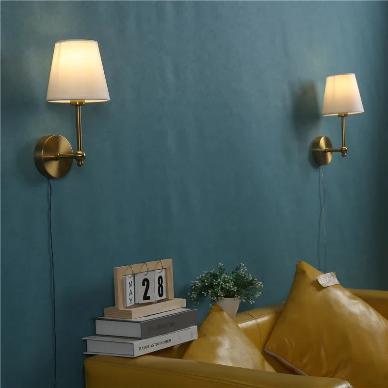 DecorBites™ LED Black & Gold Wall Lamp - Luxury Bedroom Lighting Fixtures