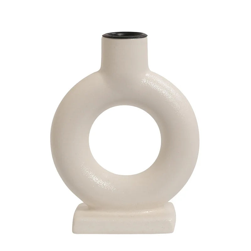 DecorBites™ Geometric Ceramic Candle Holder Ornaments - Home Decor Accessories