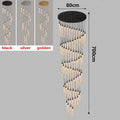 Art Deco Crystal Staircase Pendant Light