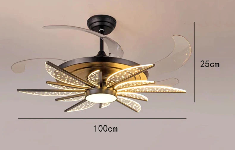 مروحة سقف غرفة نوم الأطفال DecorBites™ مع جهاز تحكم عن بعد وإضاءة LED
