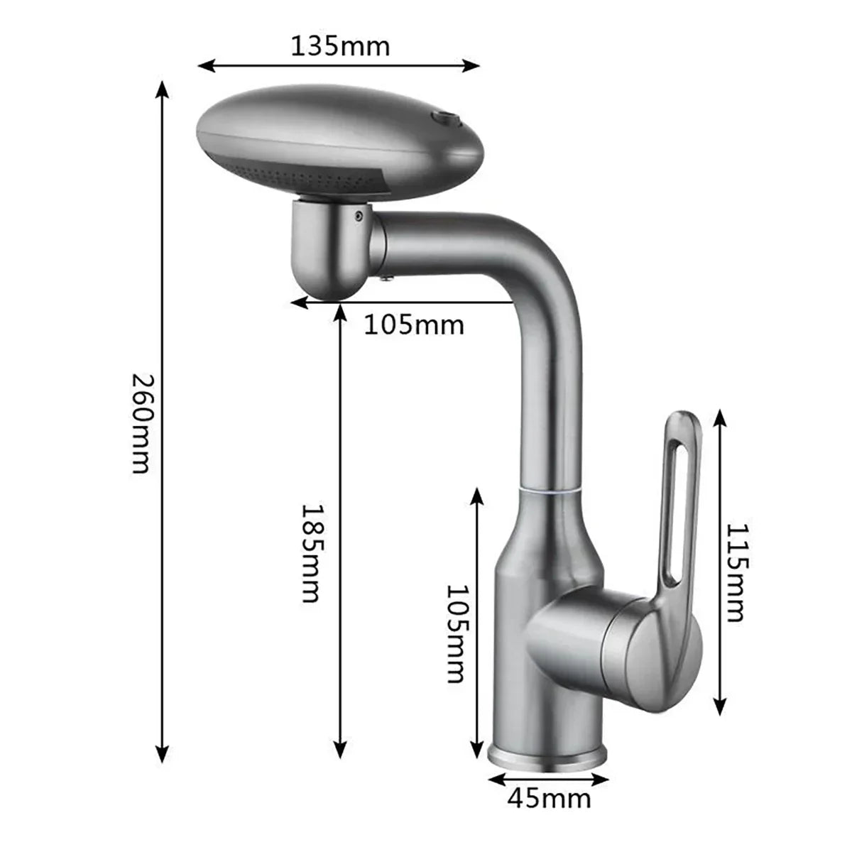 DecorBites™ 360° Rotation Stainless Steel Multi-Function Faucet with 4 Water Outlet Modes