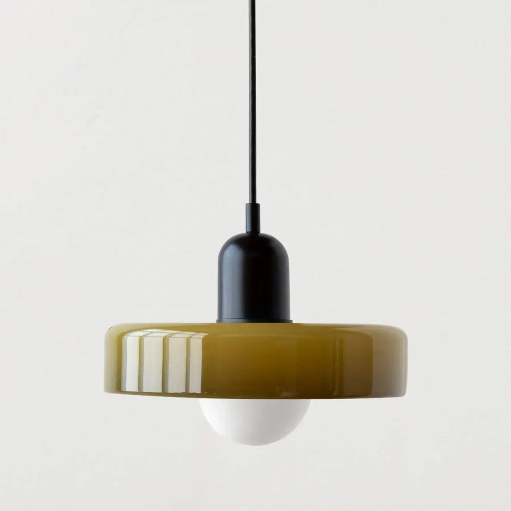 Nordic Vintage Orange Glass Pendant Light