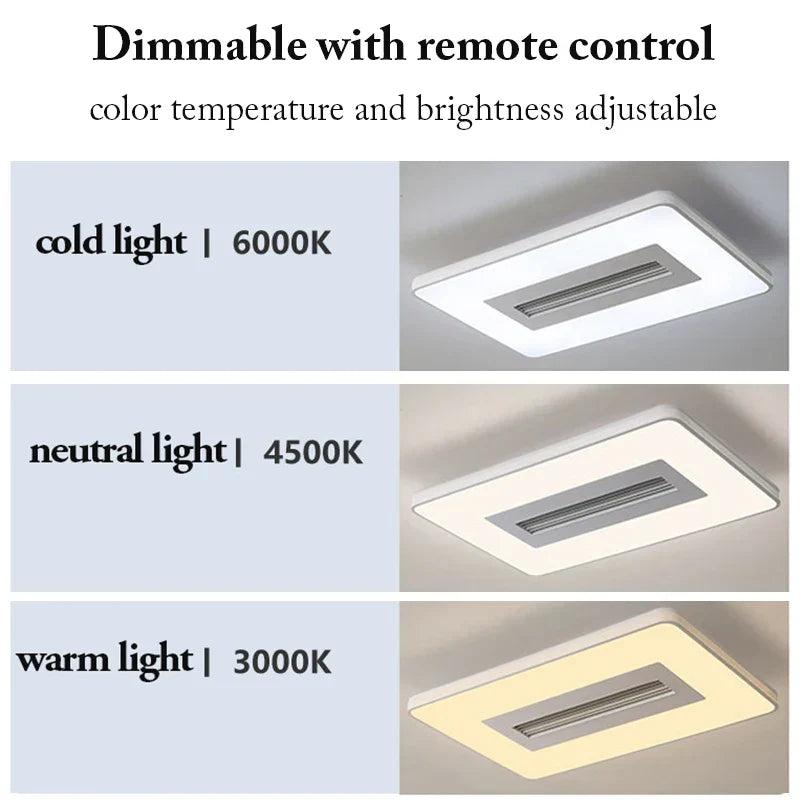 مروحة سقف DecorBites™ LED بدون شفرات مع جهاز تحكم عن بعد لغرفة المعيشة الحديثة