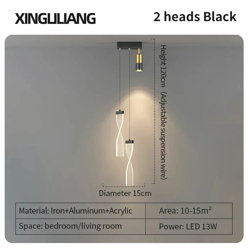 DecorBites™ Golden Pendant Chandelier for Bedroom & Living Room Décor