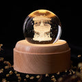 DecorBites™ Crystal Ball Music Box: Rotating Light Projection, Birthday & Valentine's Day Gift