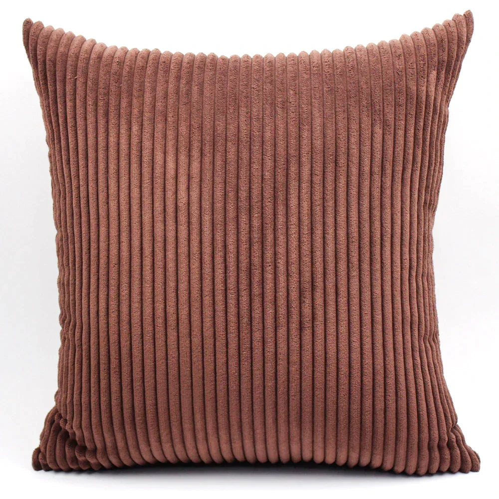 DecorBites™ Corduroy Pillow Cover: Striped Cushion for Sofa Bed - Nordic Home Decor