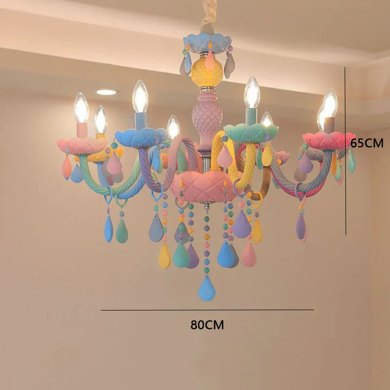 ثريا سقف ماكارون LED لغرفة الأطفال من DecorBites™ لديكور غرفة نوم الأولاد والبنات