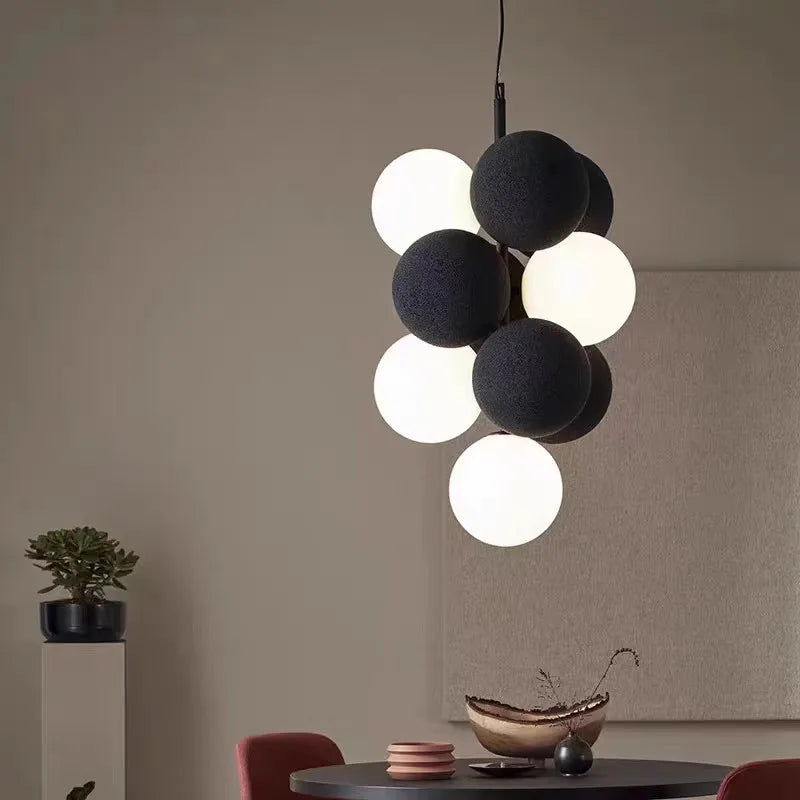 DecorBites™ Abstracta Pendant Lamp: Stylish Designer Fabric Chandelier for Home, Office, and Dining Space