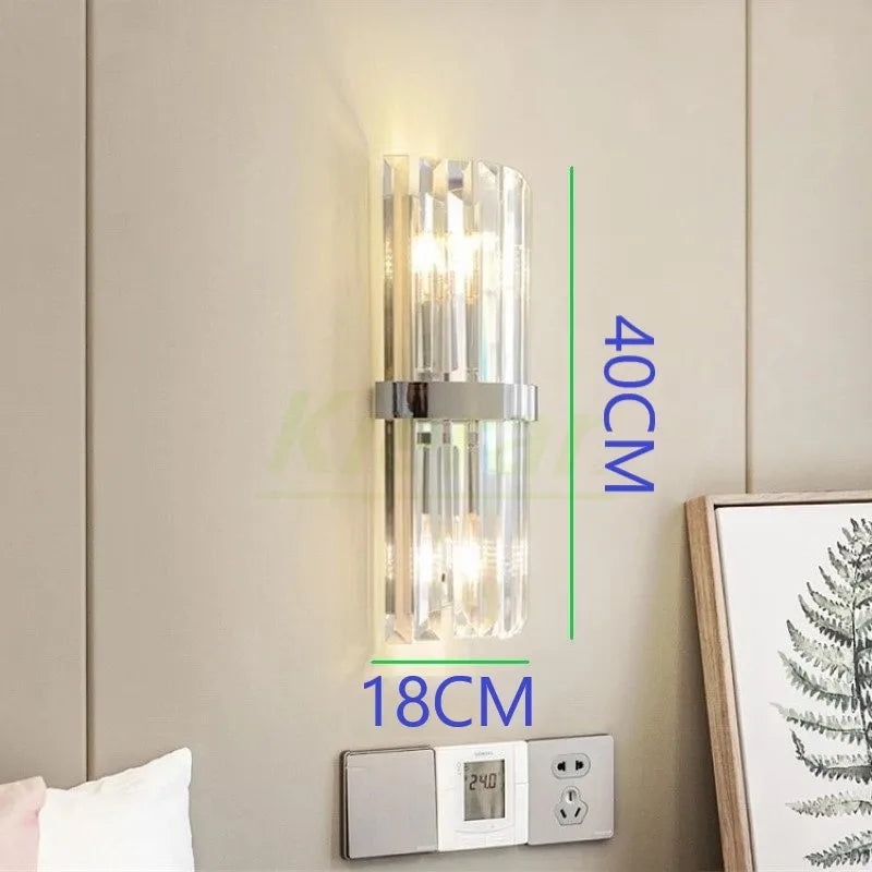 DecorBites™ Crystal LED Wall Lights: Modern 40CM Bedroom Living Room Lamp