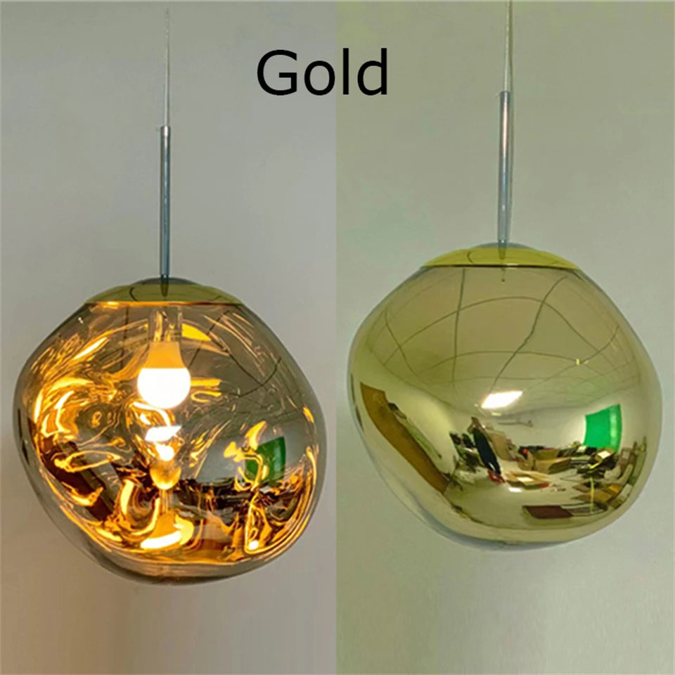 Nordic Lava Pendant Light in Plated PVC Finish