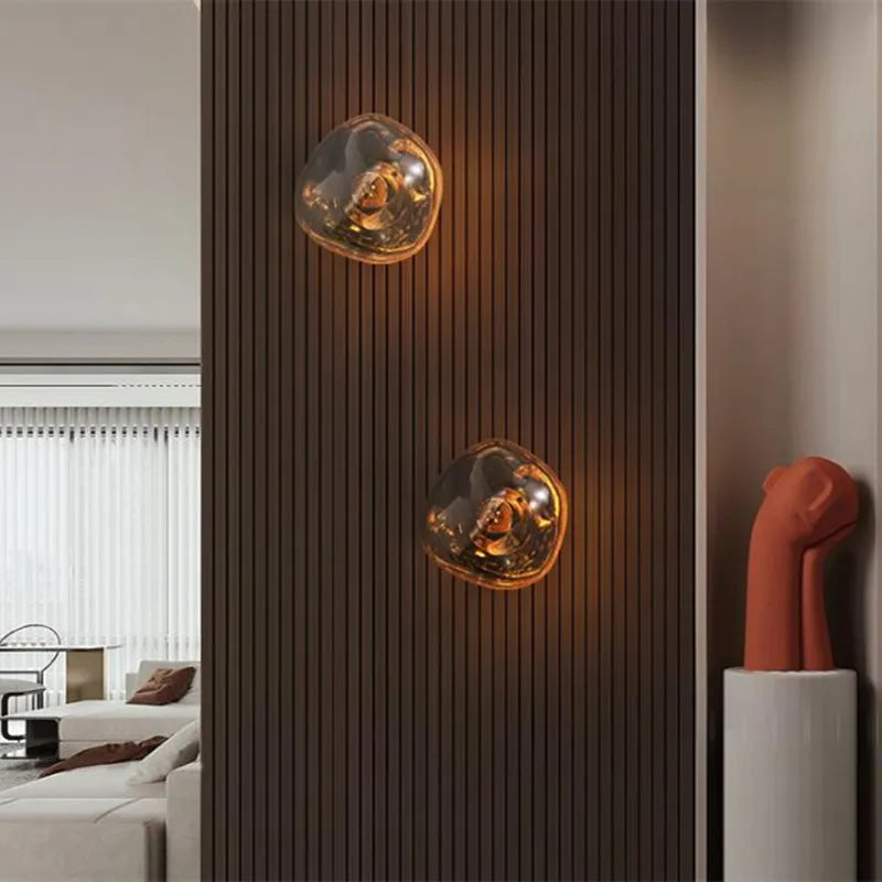 DecorBites™ مصباح حائط زجاجي Lava: تصميم إسكندنافي لديكور المنزل، غرفة المعيشة، غرفة النوم