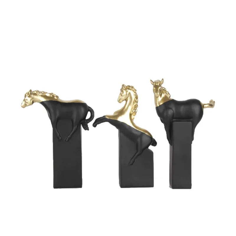DecorBites™ Horse Statue Resin Abstract Ornament Half-length Animal Sculpture Home Decor Figurine