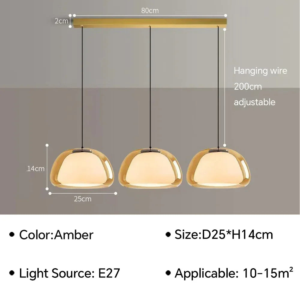 DecorBites™ Glass Jelly Pendant Lamp - Minimalist Luxury Design for Home Living Room