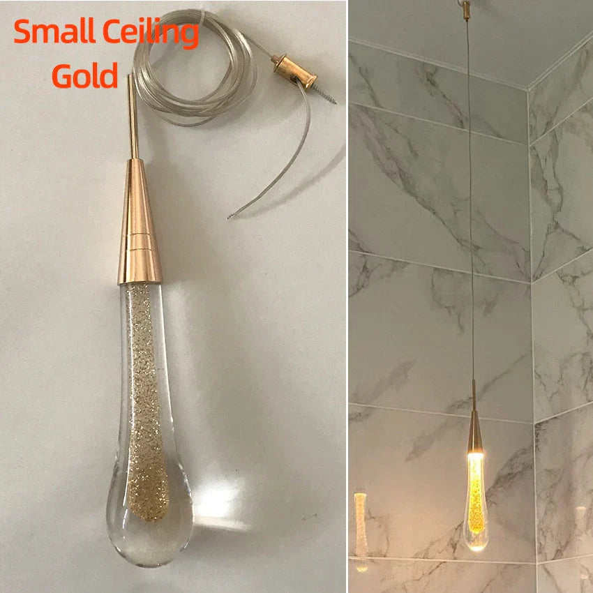 DecorBites™ Crystal Glass LED Pendant Lights for Restaurant, Bar, and Staircase