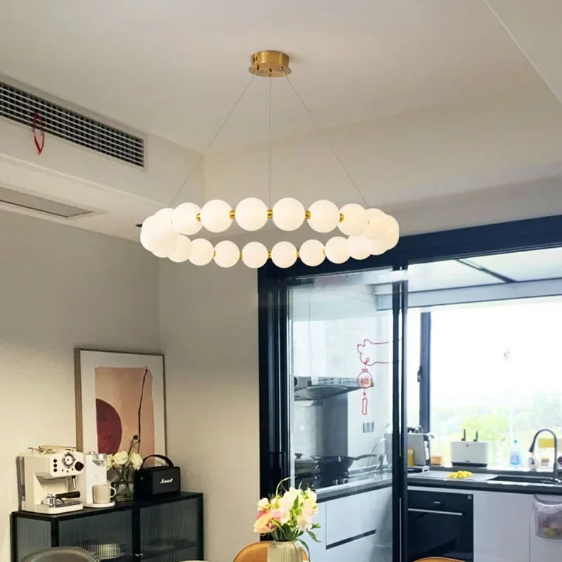 نجفة أكريليك LED من DecorBites™ لغرفة المعيشة وغرفة النوم والردهة، مصابيح معلقة