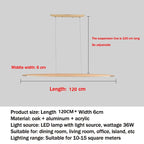 Modern White Wood Linear Pendant Light