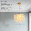 DecorBites™ Gold Shell Chandelier Lanterns for Living Room, Restaurant, and Bedroom