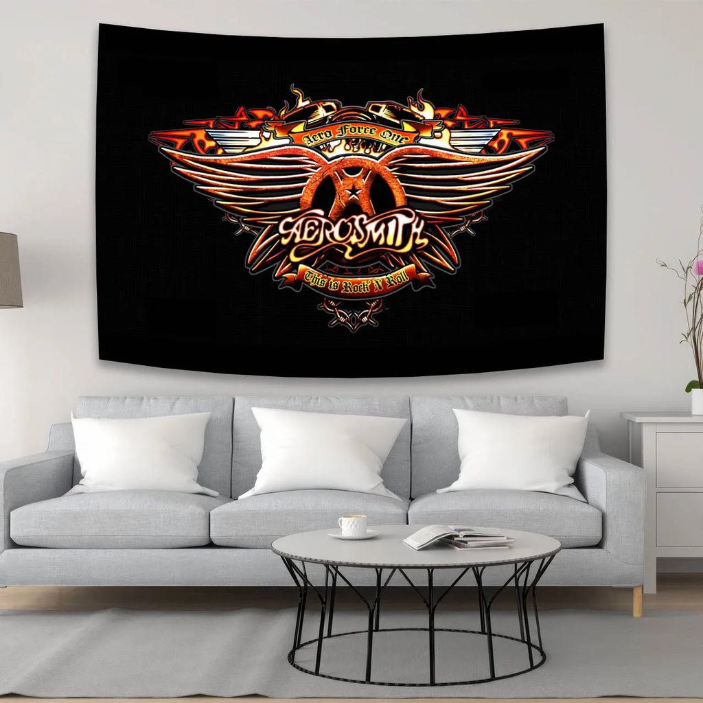 DecorBites™ Aerosmith Band Tapestry Room Decor Art Flag Bohemia Aesthetic Wall Hanging
