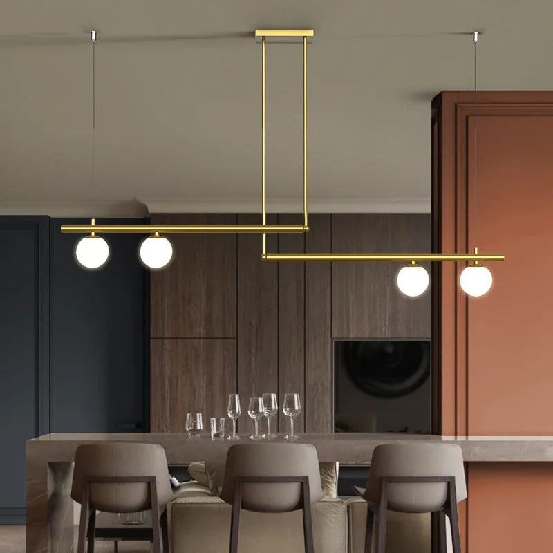 مصباح DecorBites™ LED خطي معلّق للمنزل، ثريا غرفة المعيشة بتصميم عصري بسيط