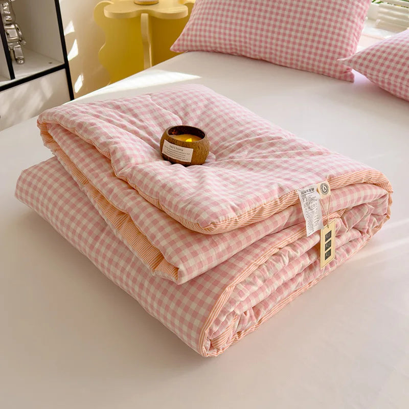 DecorBites™ Cotton Summer Quilt with Soybean Fiber Filling - Four Seasons Comforter