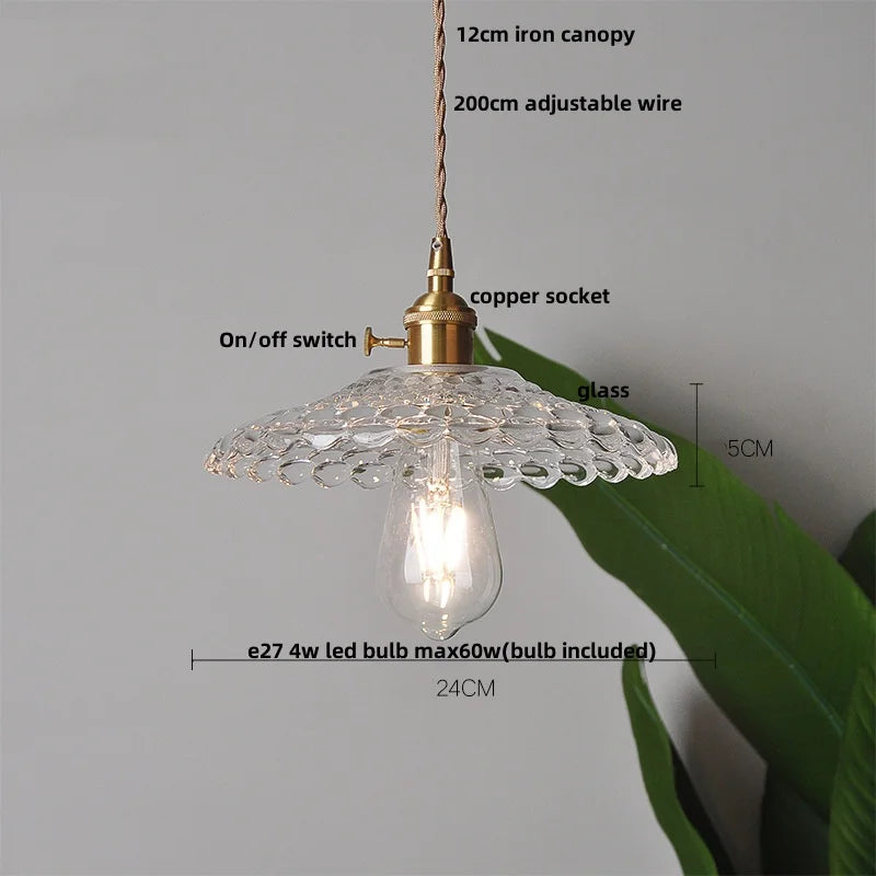 DecorBites™ Copper Knob Iron LED Pendant Light - Adjustable Nordic Modern Hang Lamp