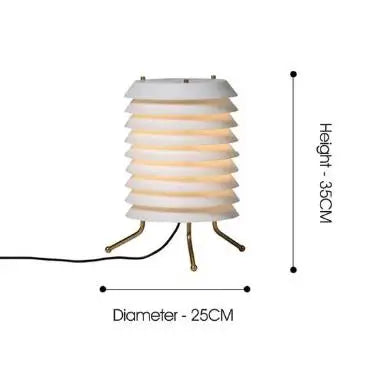 DecorBites™ Geometric Iron Table Lamp - Retro White Floor Lamp for Designer Living Room