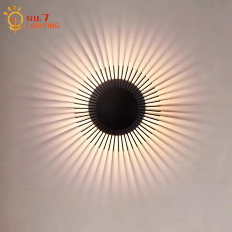 مصباح حائط LED من DecorBites™ من الألومنيوم: ديكور فني عصري بسيط لغرفة المعيشة وغرفة النوم والفنادق