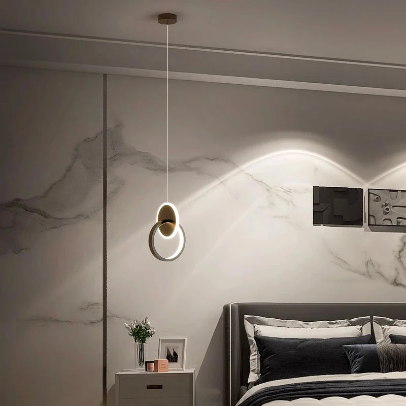 Modern Alloy LED Bedside Pendant Light