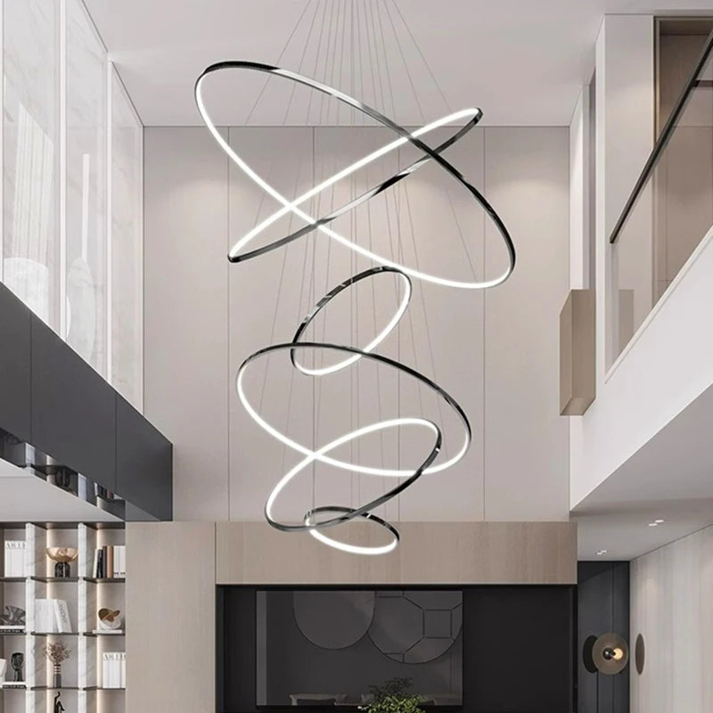 Nordic Acrylic Iron LED Pendant Light Chandelier