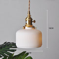 Japanese Ceramic Pendant Light With Polished Copper Finish