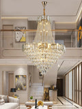 DecorBites™ ثريا كريستال ذهبية LED إضاءة عصرية فاخرة لغرفة المعيشة