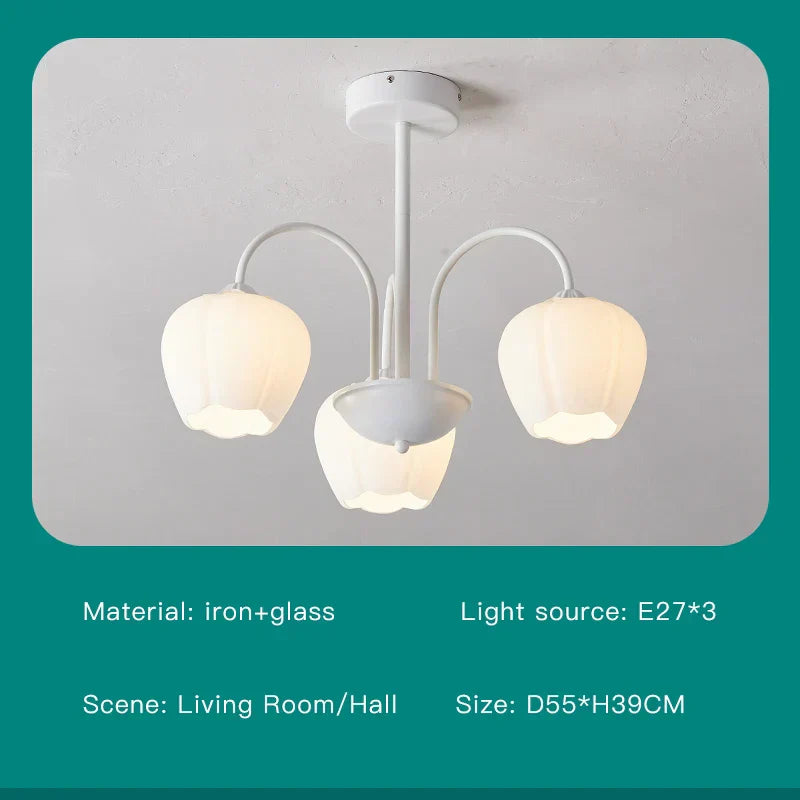 DecorBites™ 2024 Modern Green White Chandelier Ceiling Hanging Lamp for Living Room Dining Bedroom