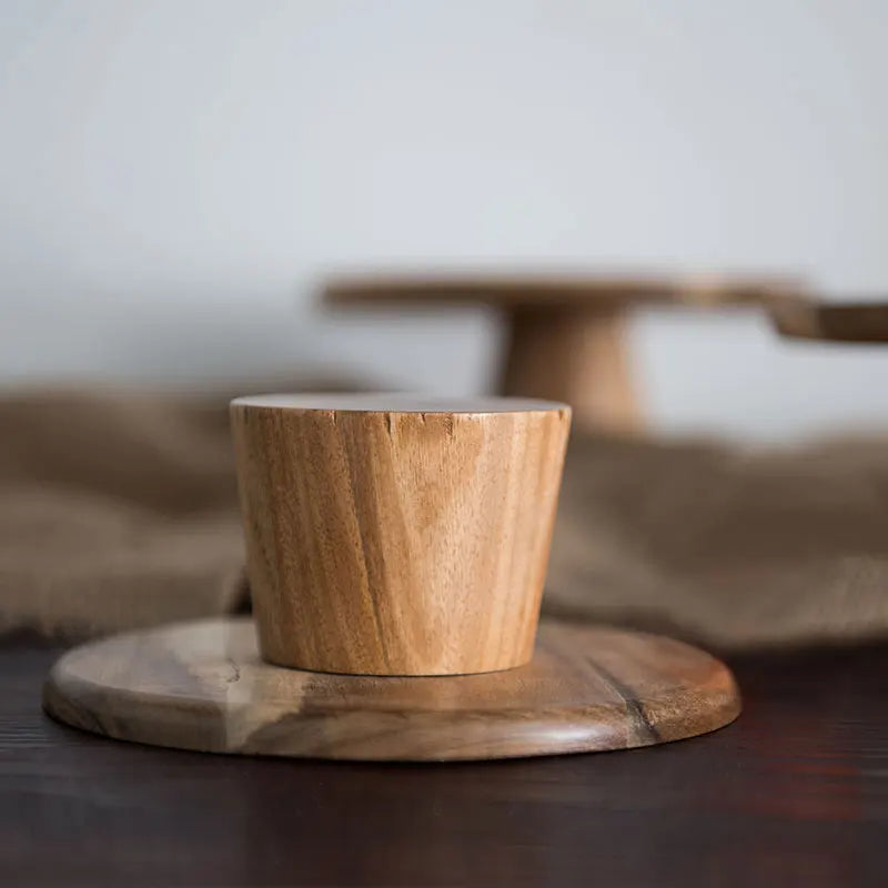 DecorBites™ Elevated Wooden Cake Plate | Stylish and Functional Food Serving Trays