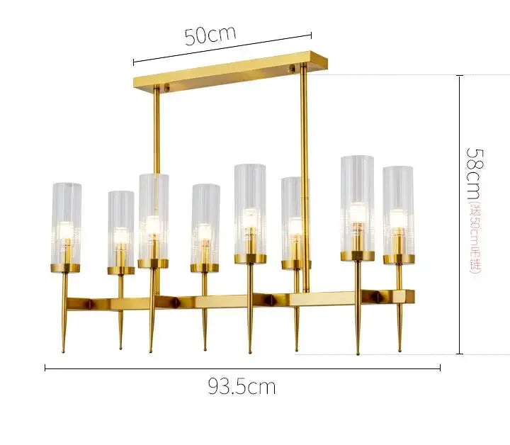 DecorBites™ Gold Plated Nordic Living Room LED Chandelier | Luxury Hanging Pendant Lighting