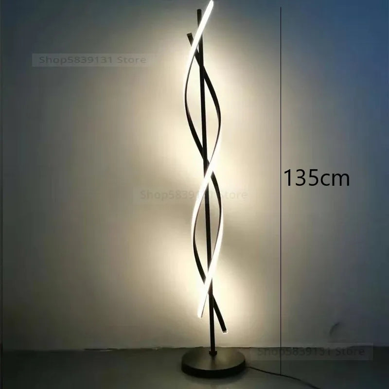 مصباح أرضي LED أكريليك فني من DecorBites™ ديكور منزلي عصري لغرفة المعيشة وغرفة النوم