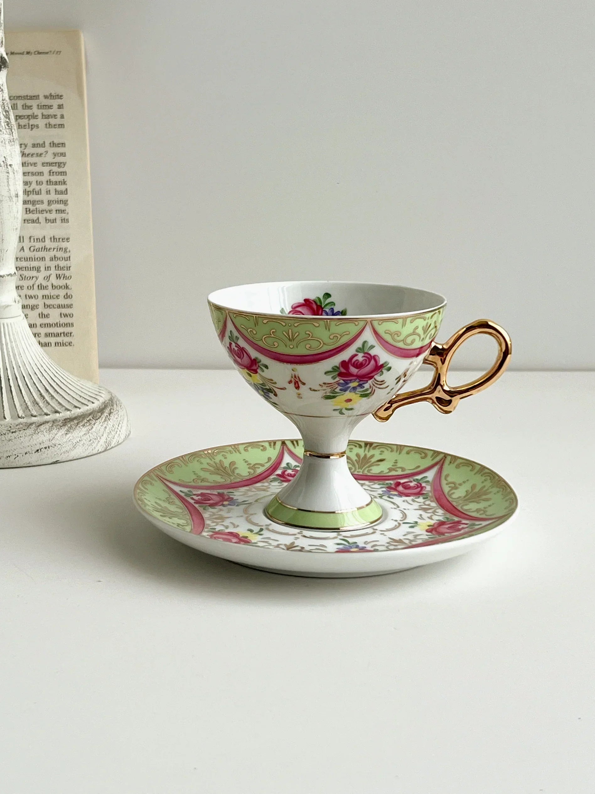 DecorBites™ Court Style Latte & Cappuccino Cup Set with Saucer, Tea Cup Set