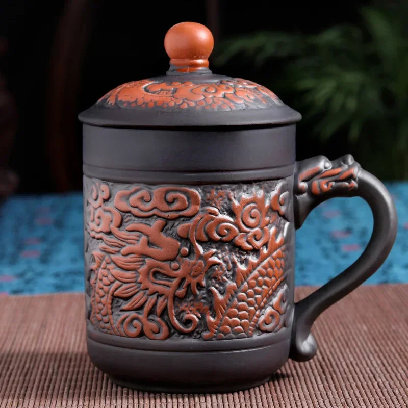 DecorBites™ Dragon Phoenix Thermo Coffee Travel Mug Gift