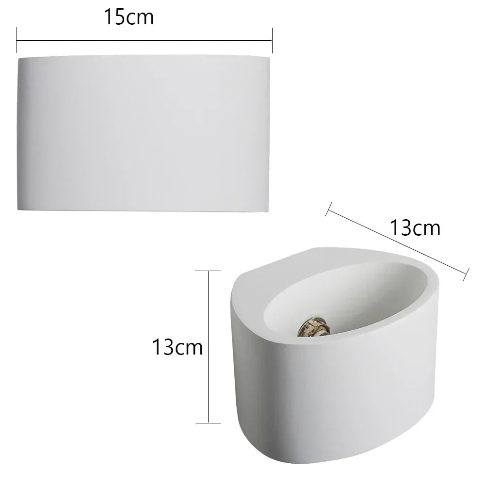 DecorBites™ Gypsum LED Wall Lamp 5W Sconces Modern Indoor Lighting Bedroom Living Room