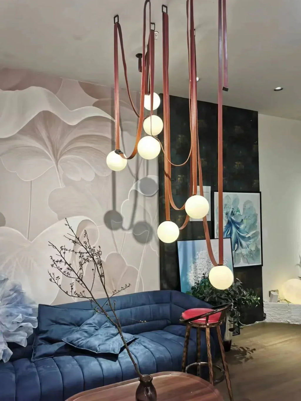 DecorBites™ ثريا غرفة المعيشة بتصميم وادي سابي دوبلكس مصباح سقف نورديك