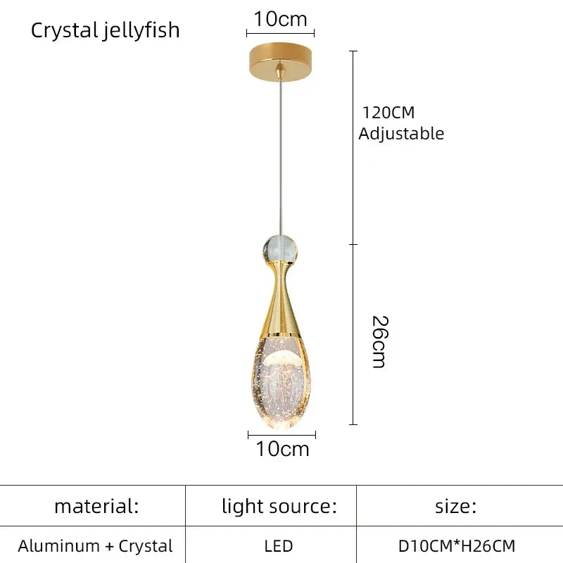 DecorBites™ Crystal LED Chandelier for Dining Room Decor & Kitchen Island Lighting