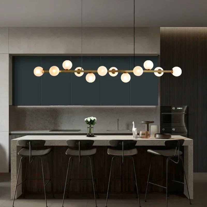 DecorBites™ Glass Ball LED Pendant Lights for Home Dining Kitchen Island Chandelier