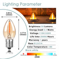 DecorBites™ Gold Tint Glass LED Filament Candelabra Bulb Dimmable 2200K 0.5W 110V 220V