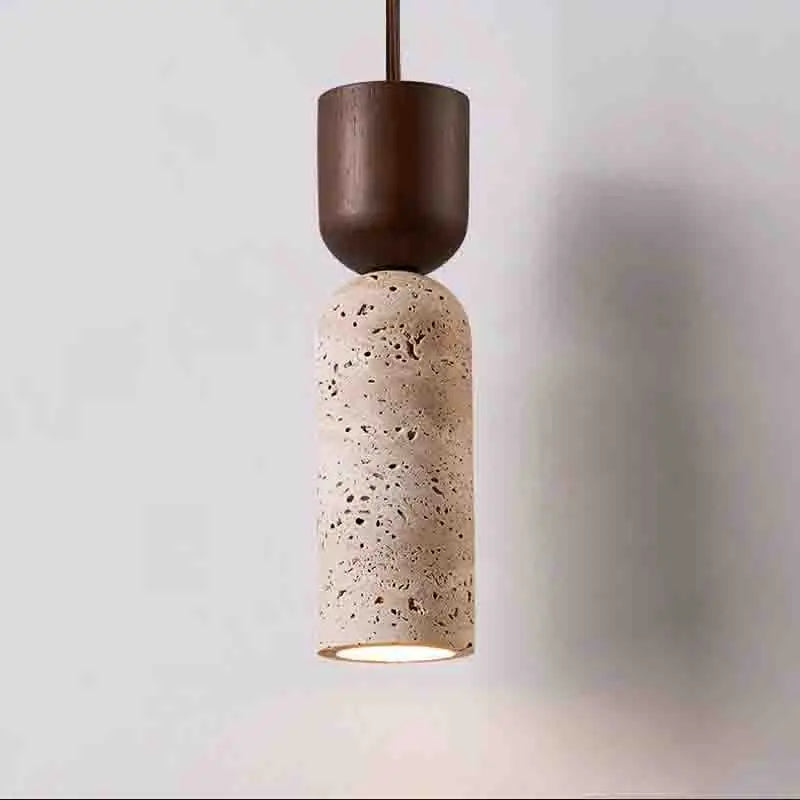 Wabi-Sabi Yellow Stone Pendant Light