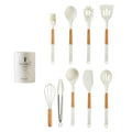 DecorBites™ 10/13 PCS Silicone Kitchen Cookware Set - High Temperature Resistant Non-Stick with Wooden Handle
