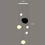 Modern Acrylic Staircase Multi-Light Pendant Chandelier