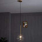 Modern Clear Glass Pendant Light With Gold Finish