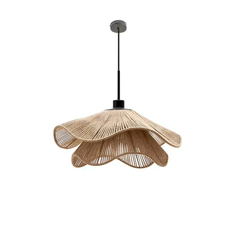 Lustre de plafond en corde de chanvre DecorBites™, suspensions LED minimalistes nordiques pour salle à manger